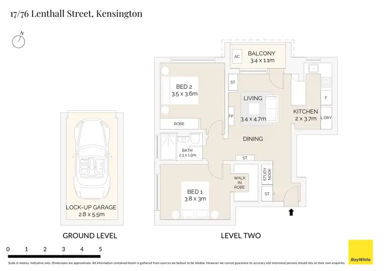 Floorplan of Homely apartment listing, 17/76 Lenthall Street, Kensington NSW 2033