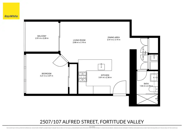 Floorplan of Homely apartment listing, 2506/107 Alfred Street, Fortitude Valley QLD 4006