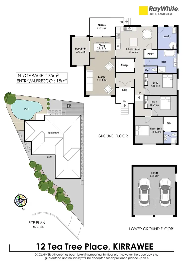 Floorplan of Homely house listing, 12 Tea Tree Place, Kirrawee NSW 2232