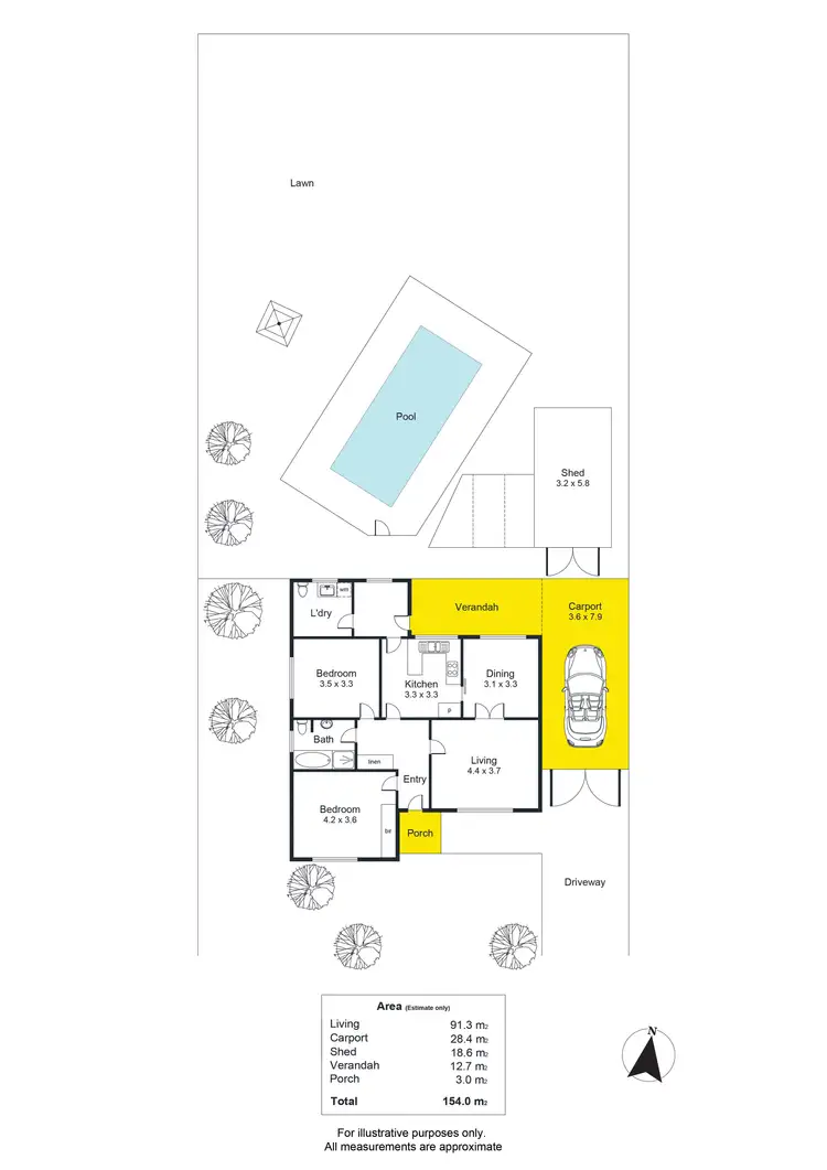 Floorplan of Homely house listing, 33 Norrie Avenue, Clovelly Park SA 5042