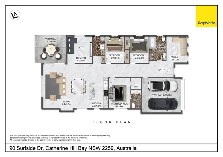 Floorplan of Homely house listing, 90 Surfside Drive, Catherine Hill Bay NSW 2281