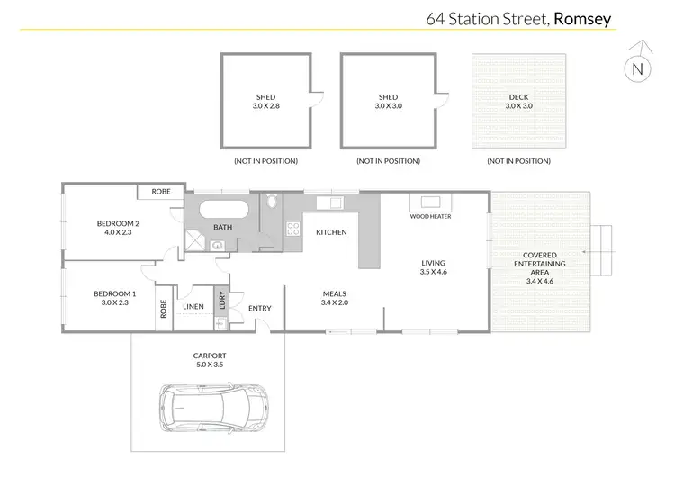 Floorplan of Homely house listing, 64 Station Street, Romsey VIC 3434