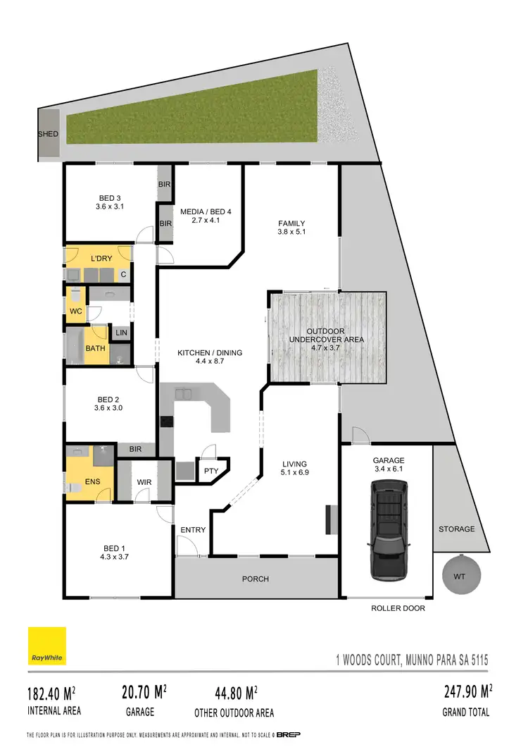 Floorplan of Homely house listing, 1 Woods Court, Munno Para SA 5115