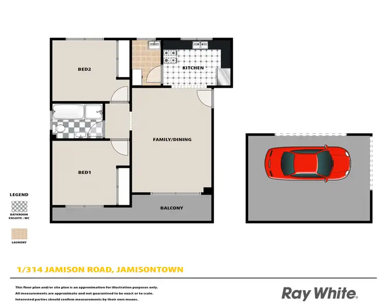 Floorplan of Homely unit listing, 1/314 Jamison Road, Jamisontown NSW 2750