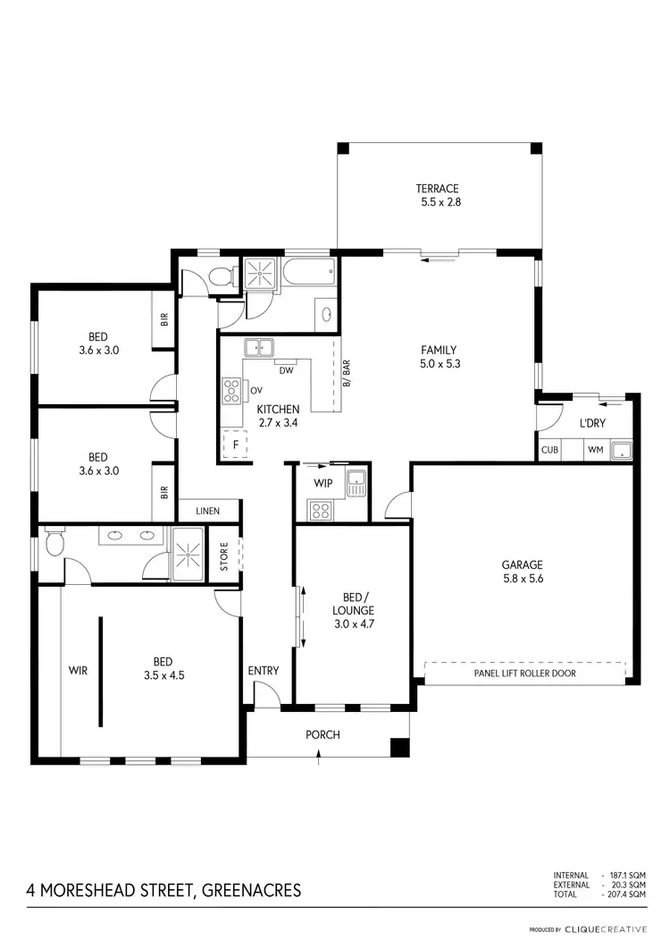 Floorplan of Homely house listing, 4 Moreshead Street, Greenacres SA 5086