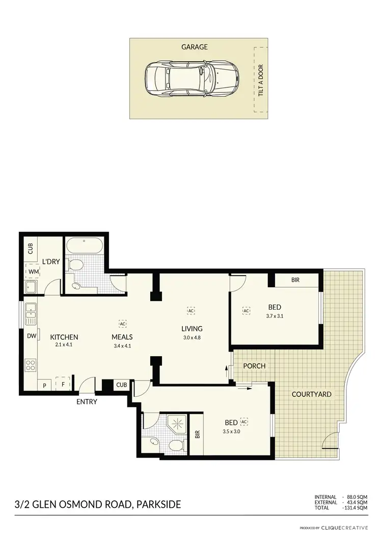 Floorplan of Homely unit listing, 3/2 Glen Osmond Road, Parkside SA 5063