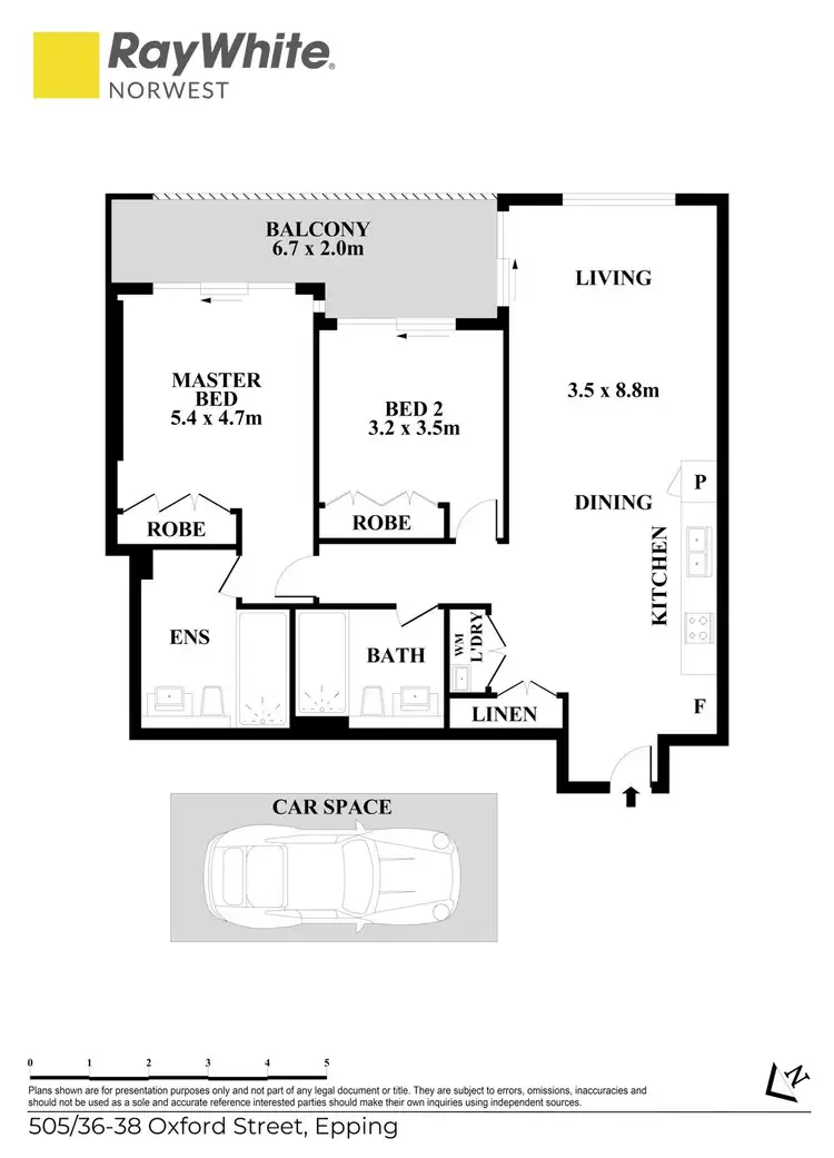 Floorplan of Homely apartment listing, 505/38 Oxford Street, Epping NSW 2121