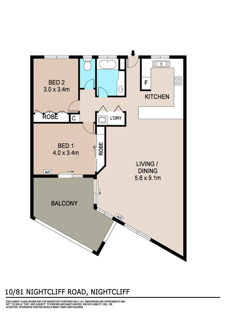 Floorplan of Homely unit listing, 10/81 Nightcliff Road, Nightcliff NT 810