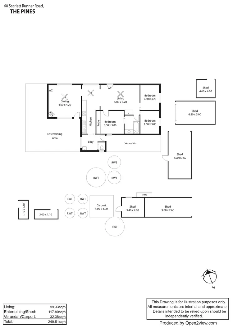 Floorplan of Homely house listing, 60 Scarlett Runner Road, The Pines SA 5577