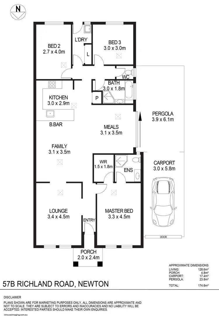 Floorplan of Homely house listing, 57B Richland Road, Newton SA 5074