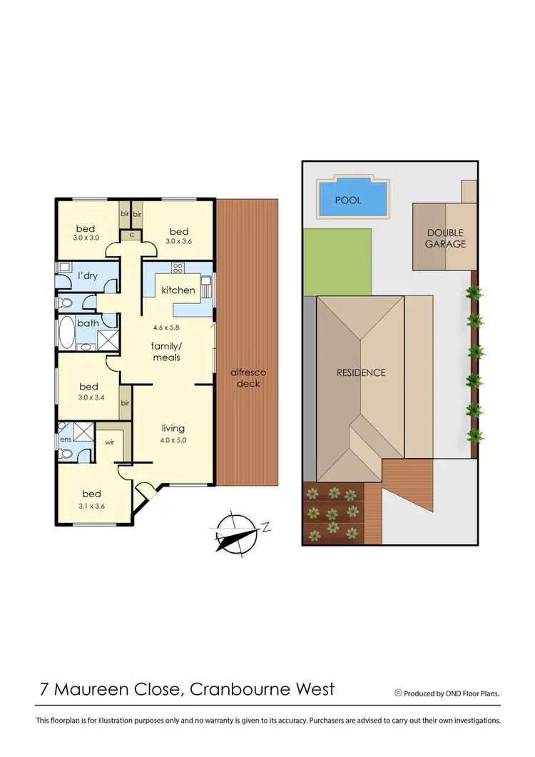 Floorplan of Homely house listing, 7 Maureen Close, Cranbourne West VIC 3977