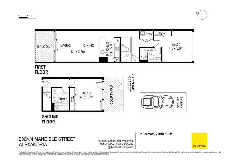 Floorplan of Homely apartment listing, 206N/4 Mandible Street, Alexandria NSW 2015