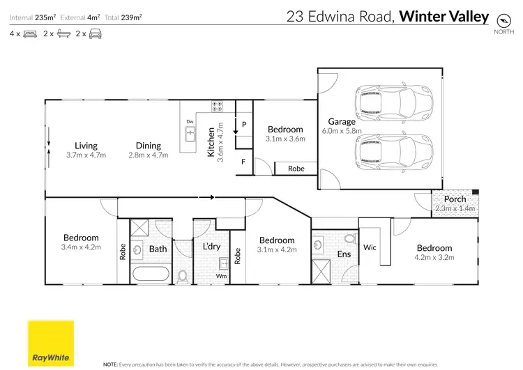 Floorplan of Homely house listing, 23 Edwina Road, Winter Valley VIC 3358