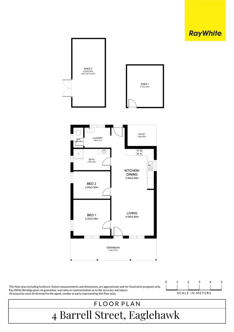Floorplan of Homely house listing, 4 Barrell Street, Eaglehawk VIC 3556