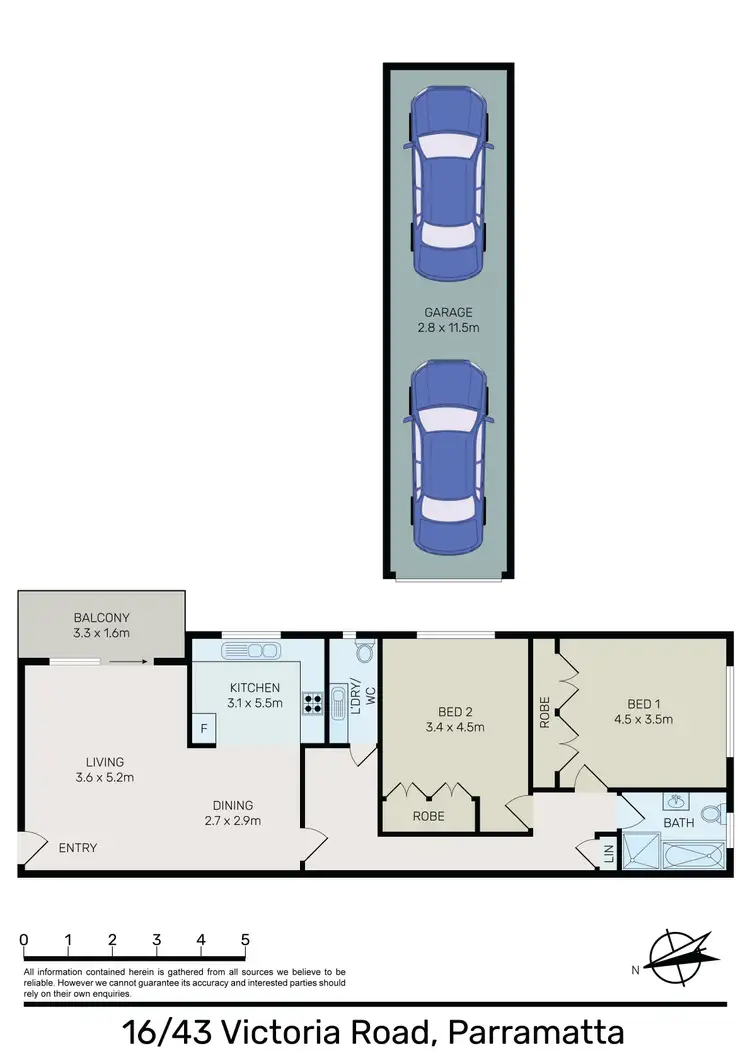 Floorplan of Homely unit listing, 16/43 Victoria Road, Parramatta NSW 2150