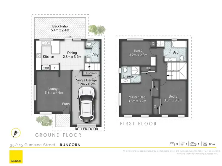 Floorplan of Homely townhouse listing, 35/115 Gumtree Street, Runcorn QLD 4113
