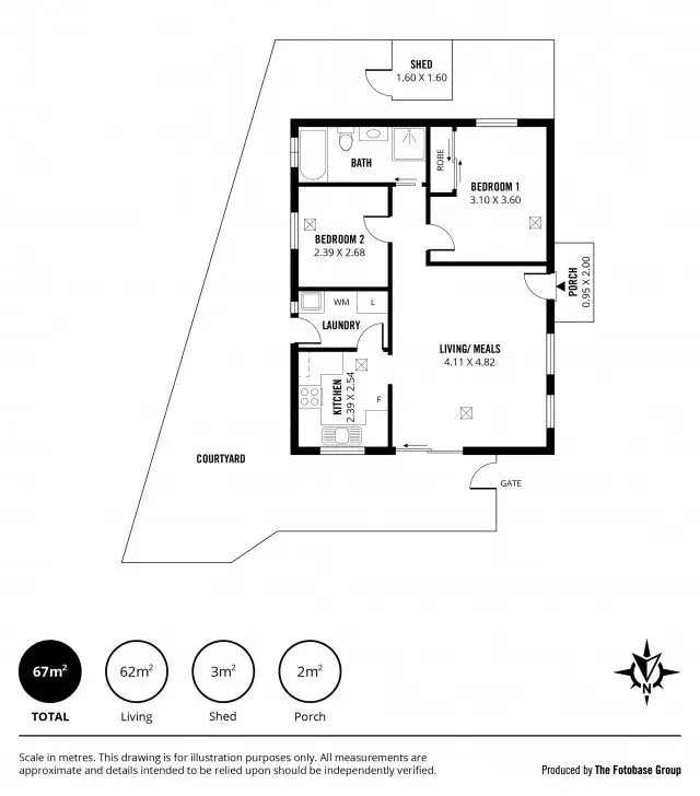 Floorplan of Homely house listing, 1/1 Mills Street, South Brighton SA 5048