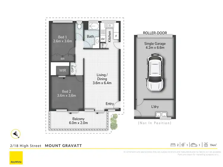 Floorplan of Homely unit listing, 2/18 High Street, Mount Gravatt QLD 4122