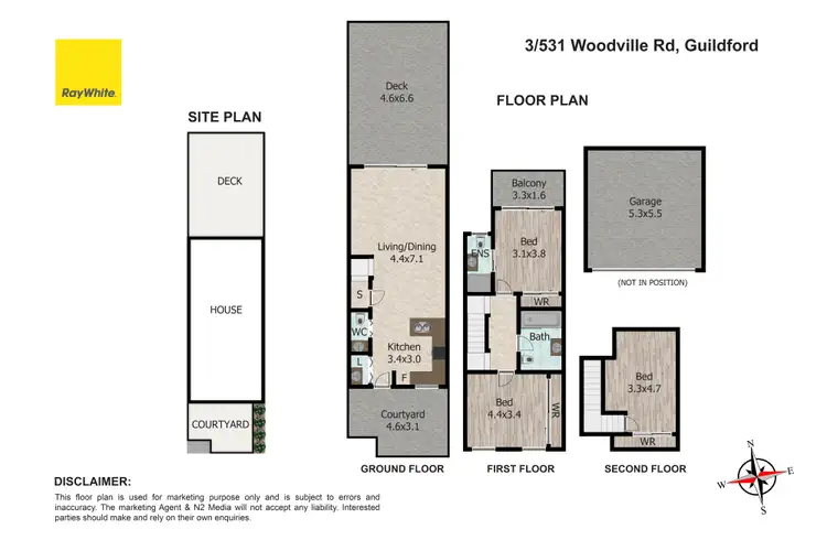 Floorplan of Homely townhouse listing, 3/531 Woodville Road, Guildford NSW 2161