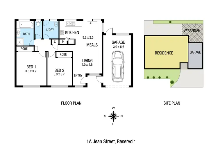 Floorplan of Homely unit listing, 1A Jean Street, Reservoir VIC 3073