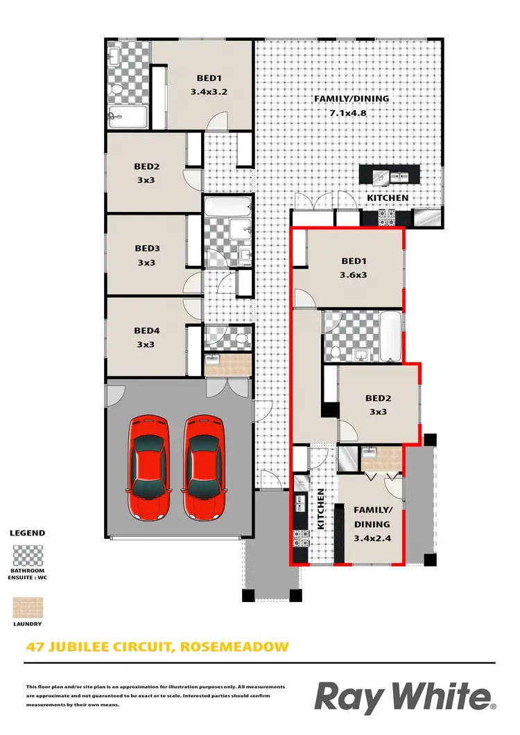 Floorplan of Homely house listing, 47 & 47a Jubilee Circuit, Rosemeadow NSW 2560