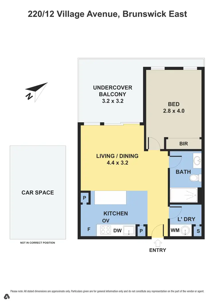 Floorplan of Homely apartment listing, 220/12 Village Avenue, Brunswick East VIC 3057
