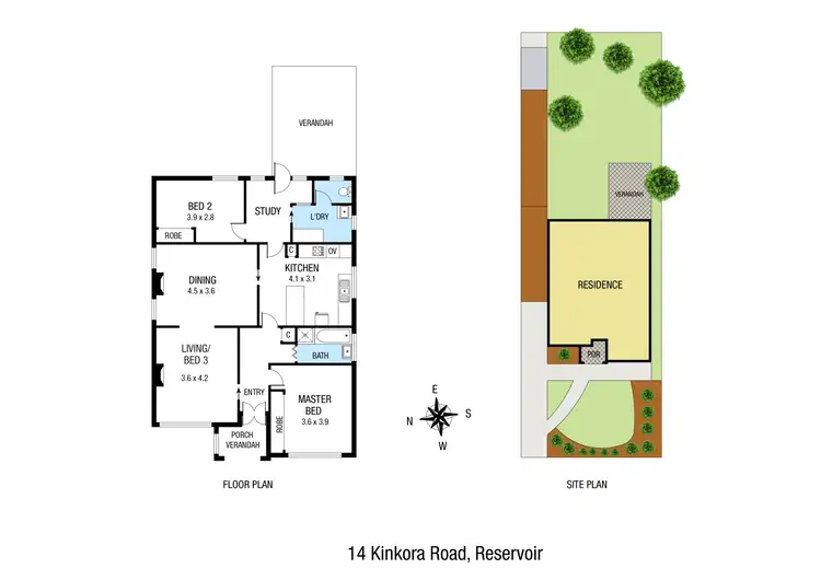Floorplan of Homely house listing, 14 Kinkora Road, Reservoir VIC 3073