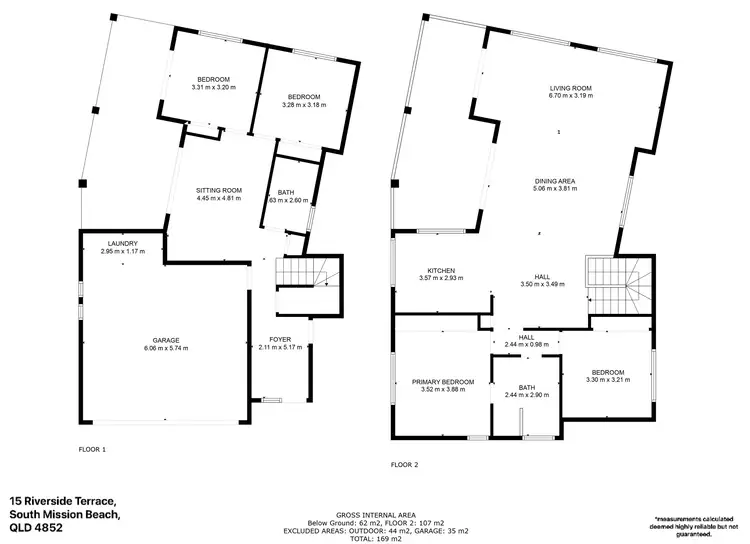 Floorplan of Homely house listing, 15 RIVERSIDE Terrace, South Mission QLD 4852