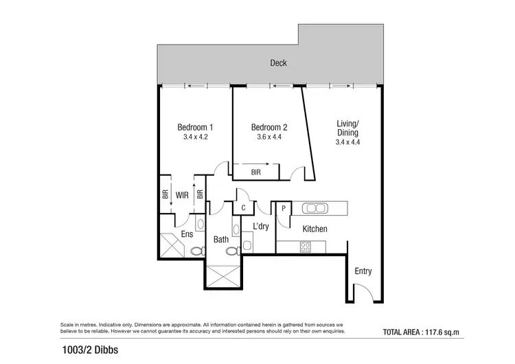 Floorplan of Homely house listing, 1003/2 Dibbs Street, South Townsville QLD 4810