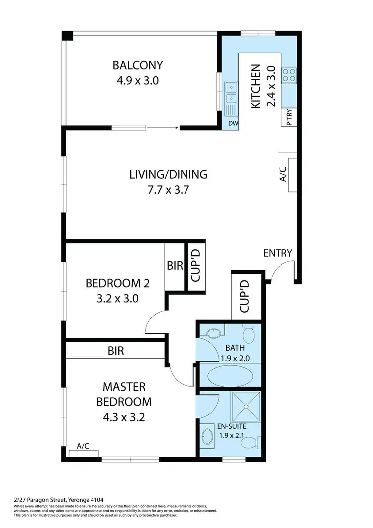 Floorplan of Homely unit listing, 2/27 Paragon Street, Yeronga QLD 4104