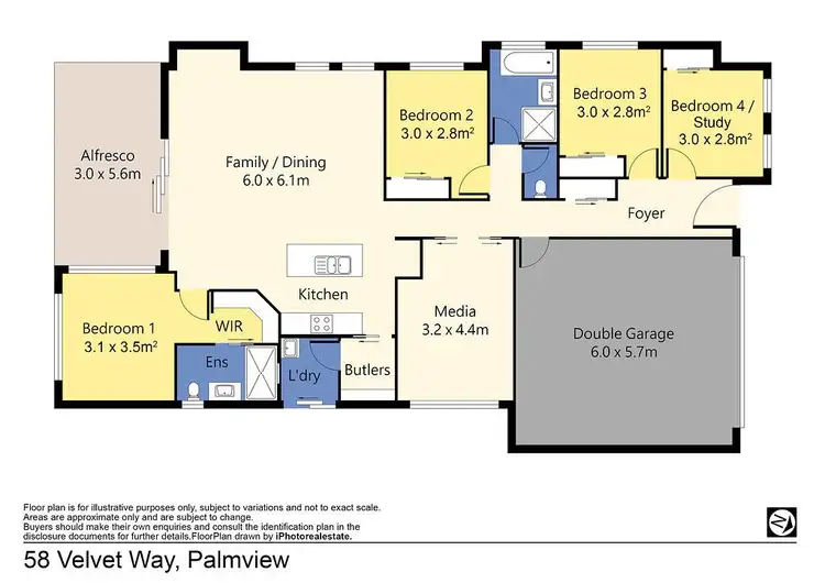 Floorplan of Homely house listing, 58 Velvet Way, Palmview QLD 4553
