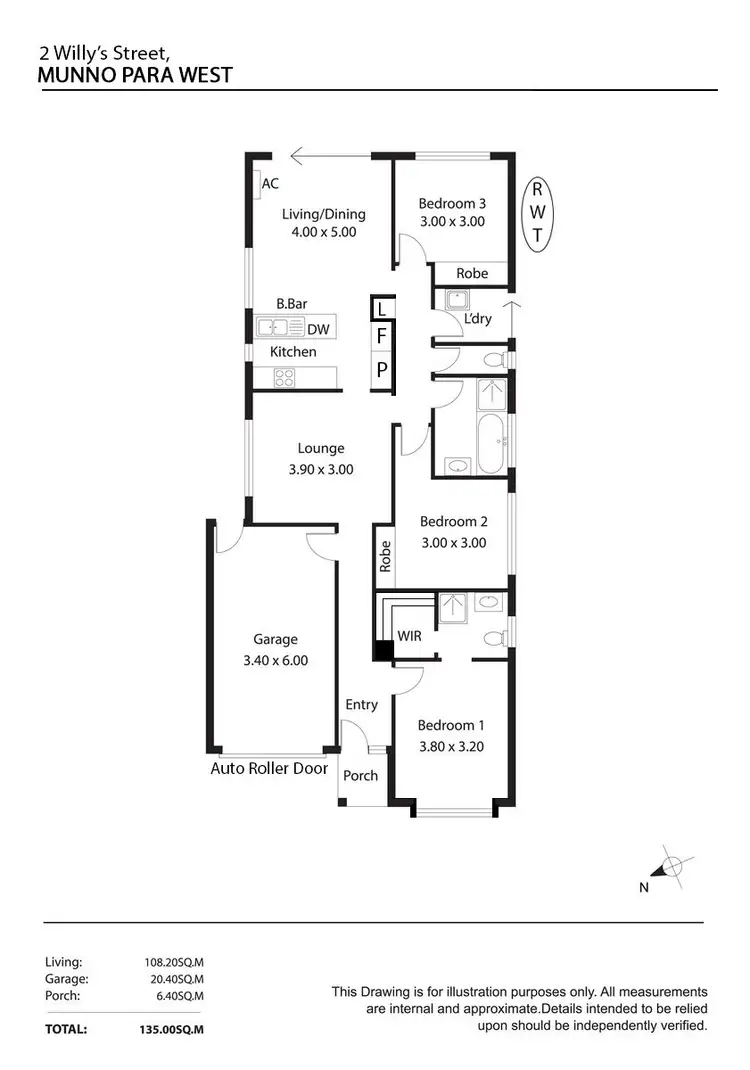 Floorplan of Homely house listing, 2 Willys Street, Munno Para West SA 5115