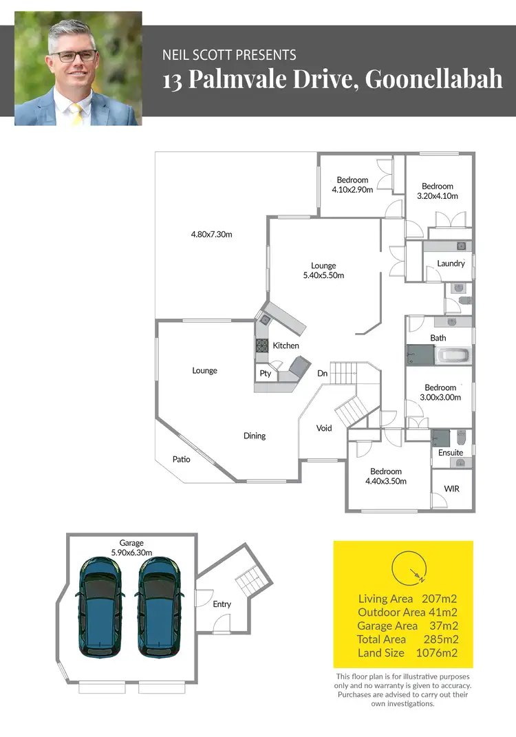 Floorplan of Homely house listing, 13 Palmvale Drive, Goonellabah NSW 2480