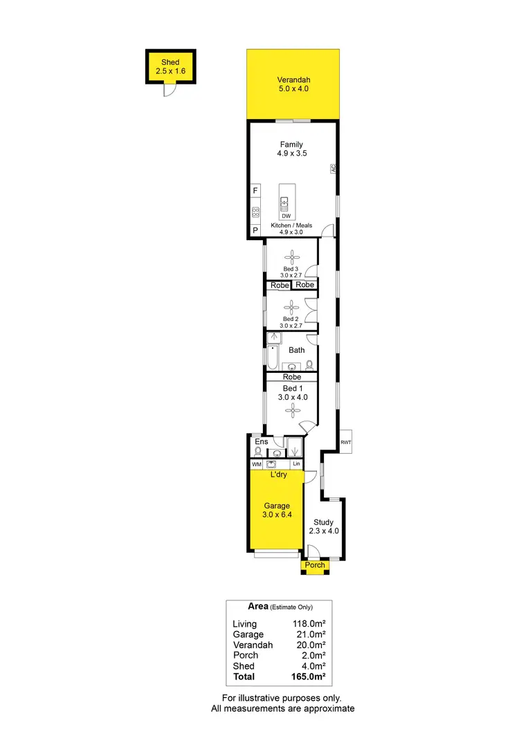 Floorplan of Homely house listing, 52 Rellum Road, Greenacres SA 5086