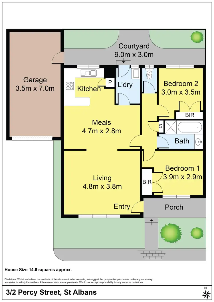 Floorplan of Homely unit listing, 3/2 Percy Street, St Albans VIC 3021