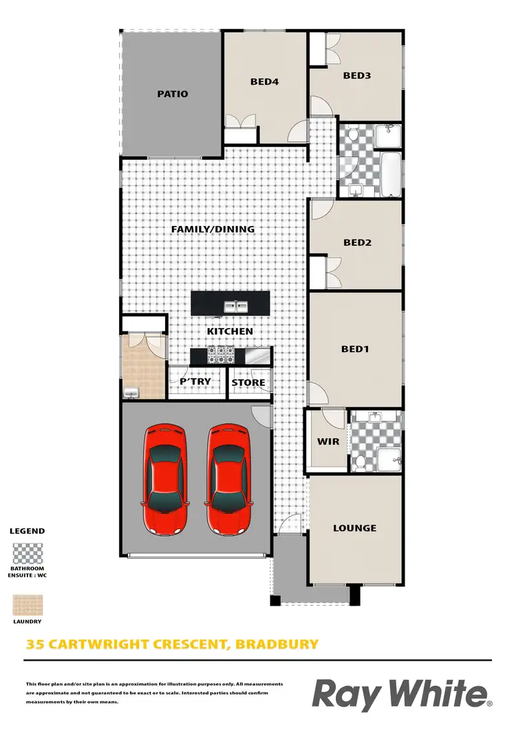 Floorplan of Homely house listing, 35 Cartwright Crescent, Airds NSW 2560