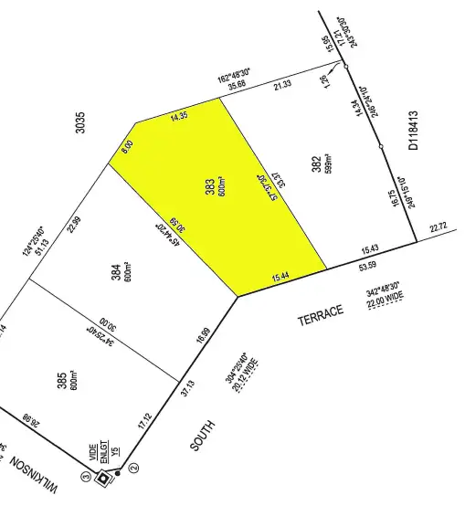 Floorplan of Homely land listing, LOT 383 South Terrace, Port Hughes SA 5558