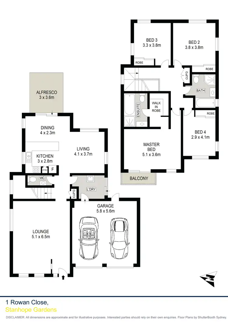 Floorplan of Homely house listing, 1 Rowan Close, Stanhope Gardens NSW 2768