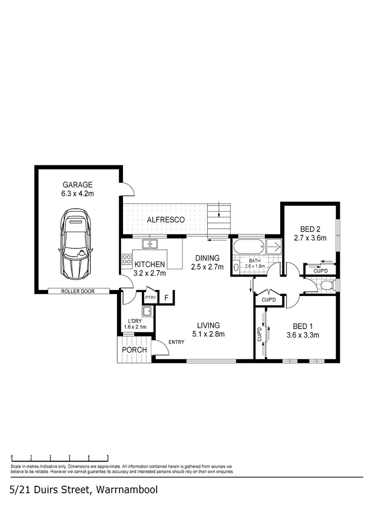 Floorplan of Homely house listing, 5/21 Duirs Street, Warrnambool VIC 3280