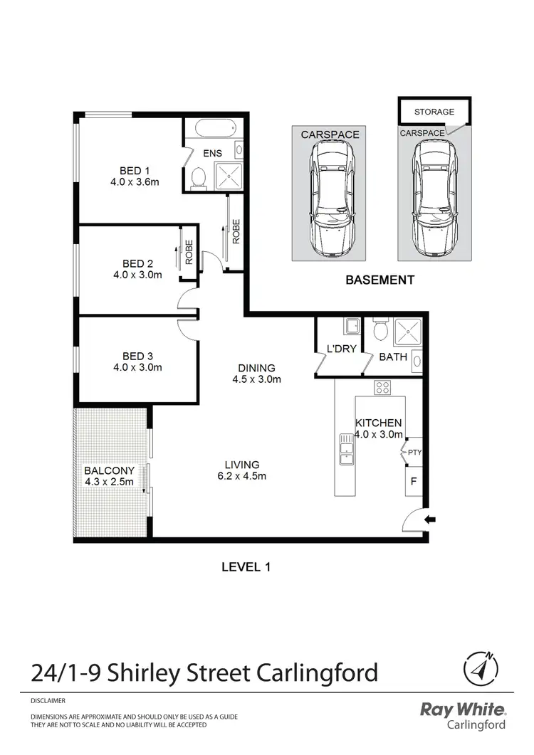 Floorplan of Homely apartment listing, 24/1-9 Shirley Street, Carlingford NSW 2118
