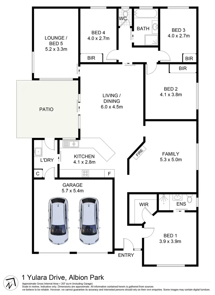 Floorplan of Homely house listing, 1 Yulara Drive, Albion Park NSW 2527