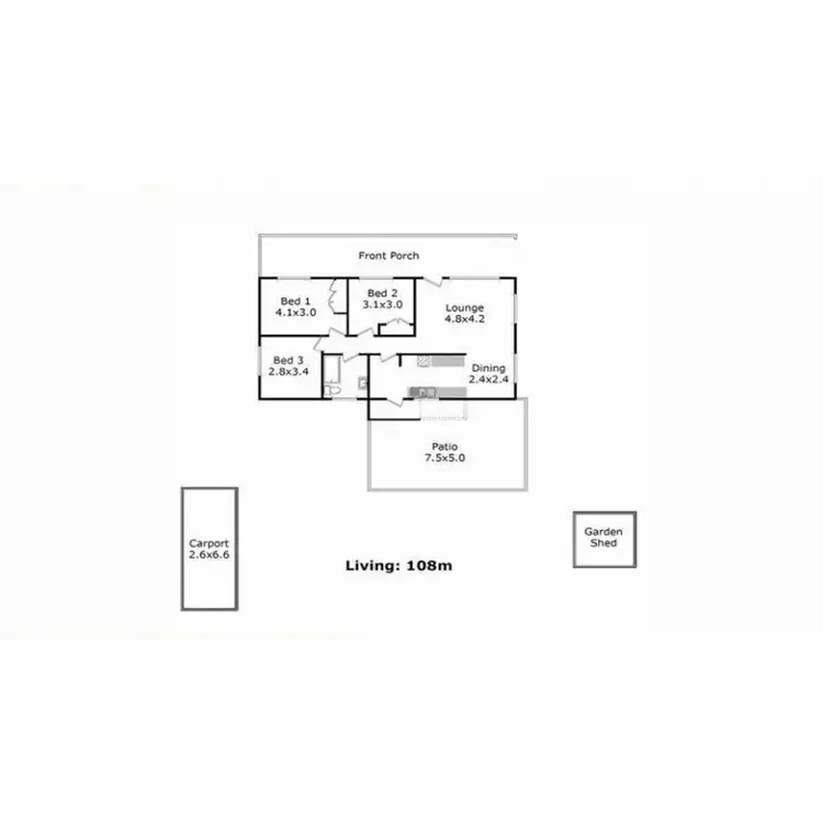 Floorplan of Homely house listing, 2 Zetland Street, Upper Mount Gravatt QLD 4122