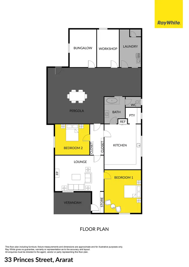 Floorplan of Homely house listing, 33 Princes Street, Ararat VIC 3377