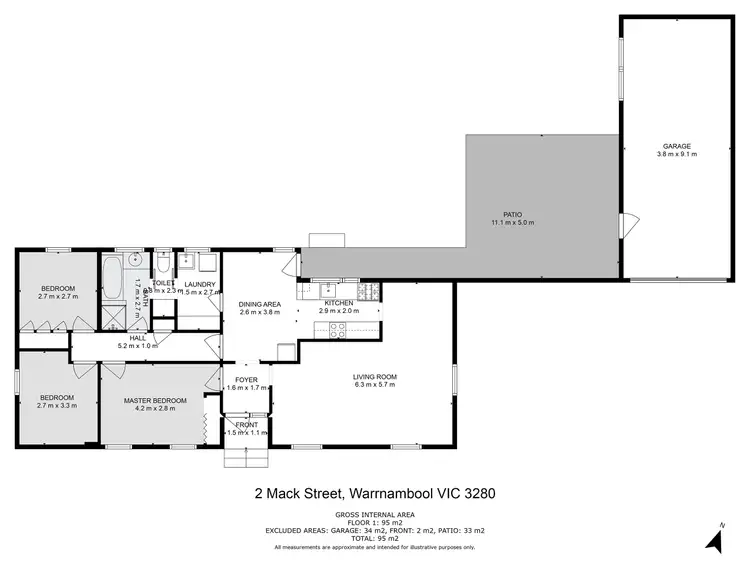 Floorplan of Homely house listing, 2 Mack Street, Warrnambool VIC 3280