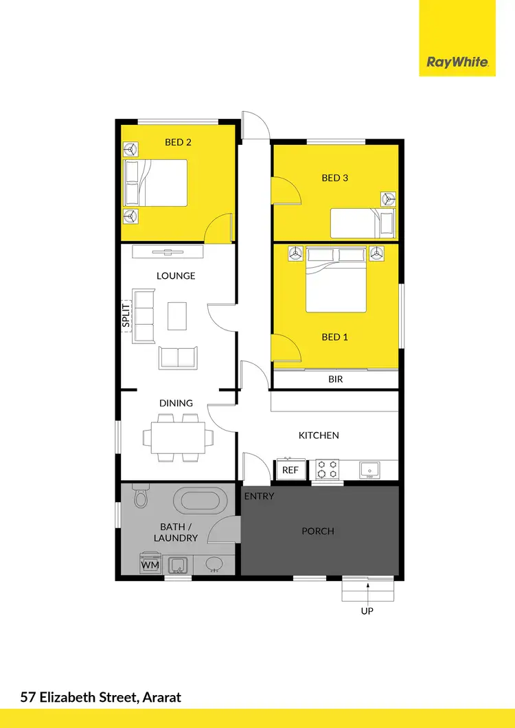 Floorplan of Homely house listing, 57 Elizabeth Street, Ararat VIC 3377