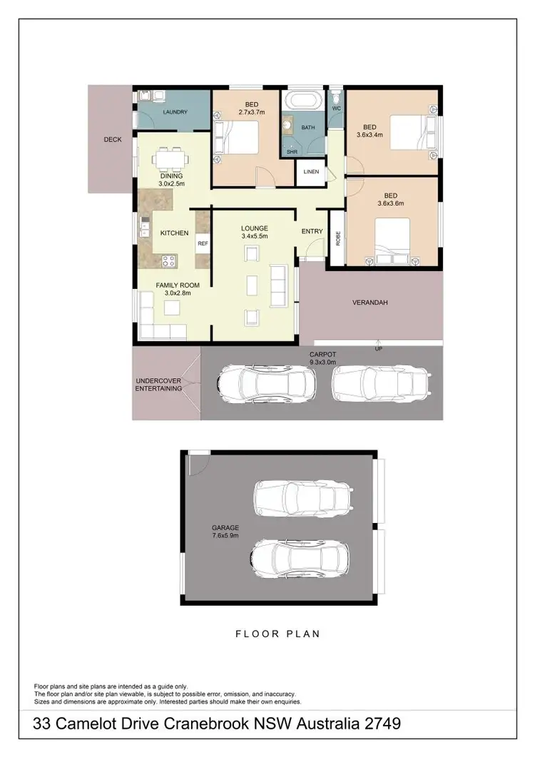 Floorplan of Homely house listing, 33 Camelot Drive, Cranebrook NSW 2749