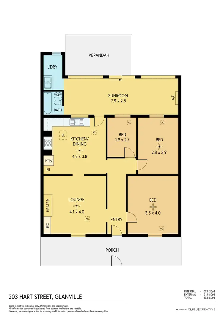 Floorplan of Homely house listing, 203 Hart Street, Glanville SA 5015