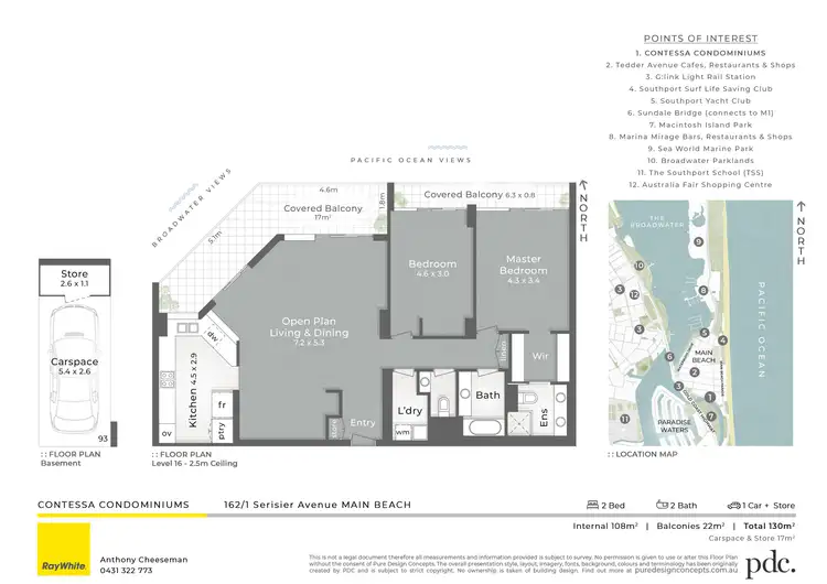 Floorplan of Homely apartment listing, 162/1 Serisier Avenue, Main Beach QLD 4217