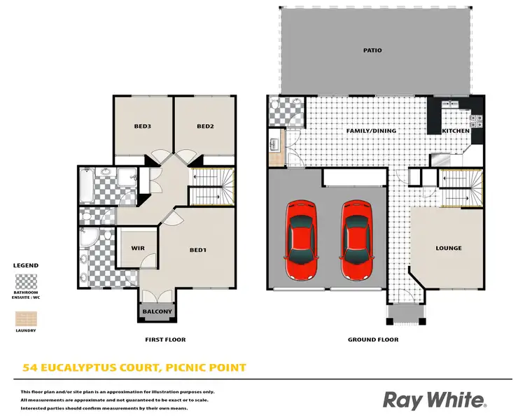 Floorplan of Homely townhouse listing, 54 Eucalyptus Court, Picnic Point NSW 2213