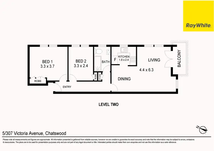 Floorplan of Homely unit listing, 5/307 Victoria Avenue, Chatswood NSW 2067
